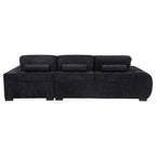 Octavia Upholstered Sectional Chaise Sofa Black