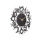 Muyika 41x41cm Modern Metal Silent Wall Clock - Large Decorative Timepiece for Home