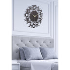 Muyika 41x41cm Modern Metal Silent Wall Clock - Large Decorative Timepiece for Home