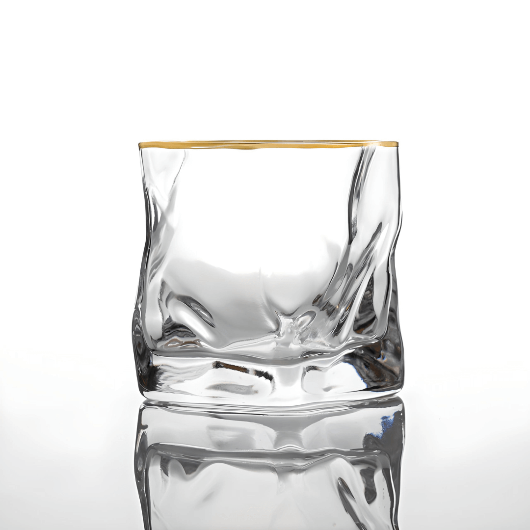 Gold Hoshi Japanese Crystal Whisky Glass