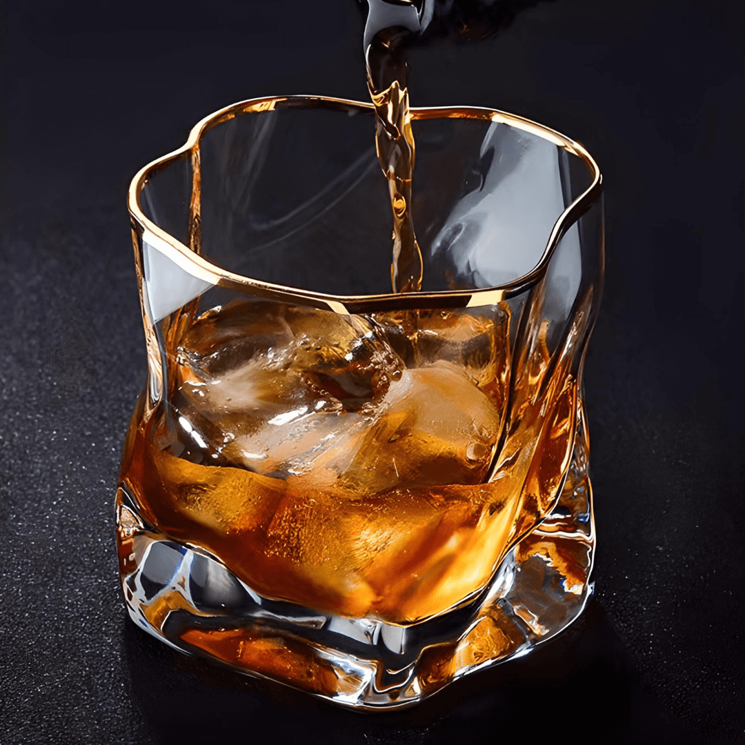 Gold Hoshi Japanese Crystal Whisky Glass