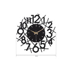Muyika 41x41cm Modern Metal Silent Wall Clock - Large Decorative Timepiece for Home
