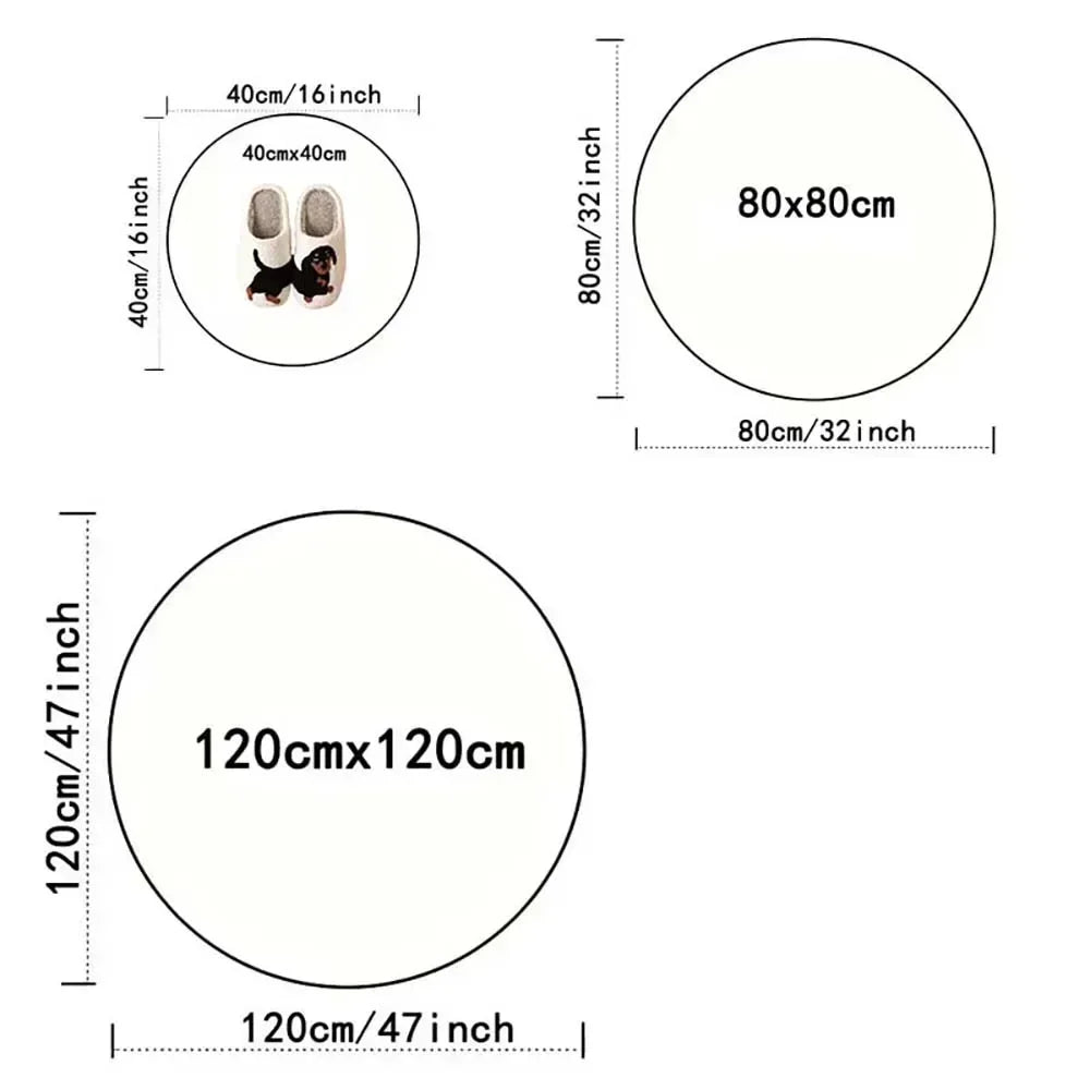 Round Persian Carpet: Living Room, Kitchen, Bedroom or Bathroom, Gift