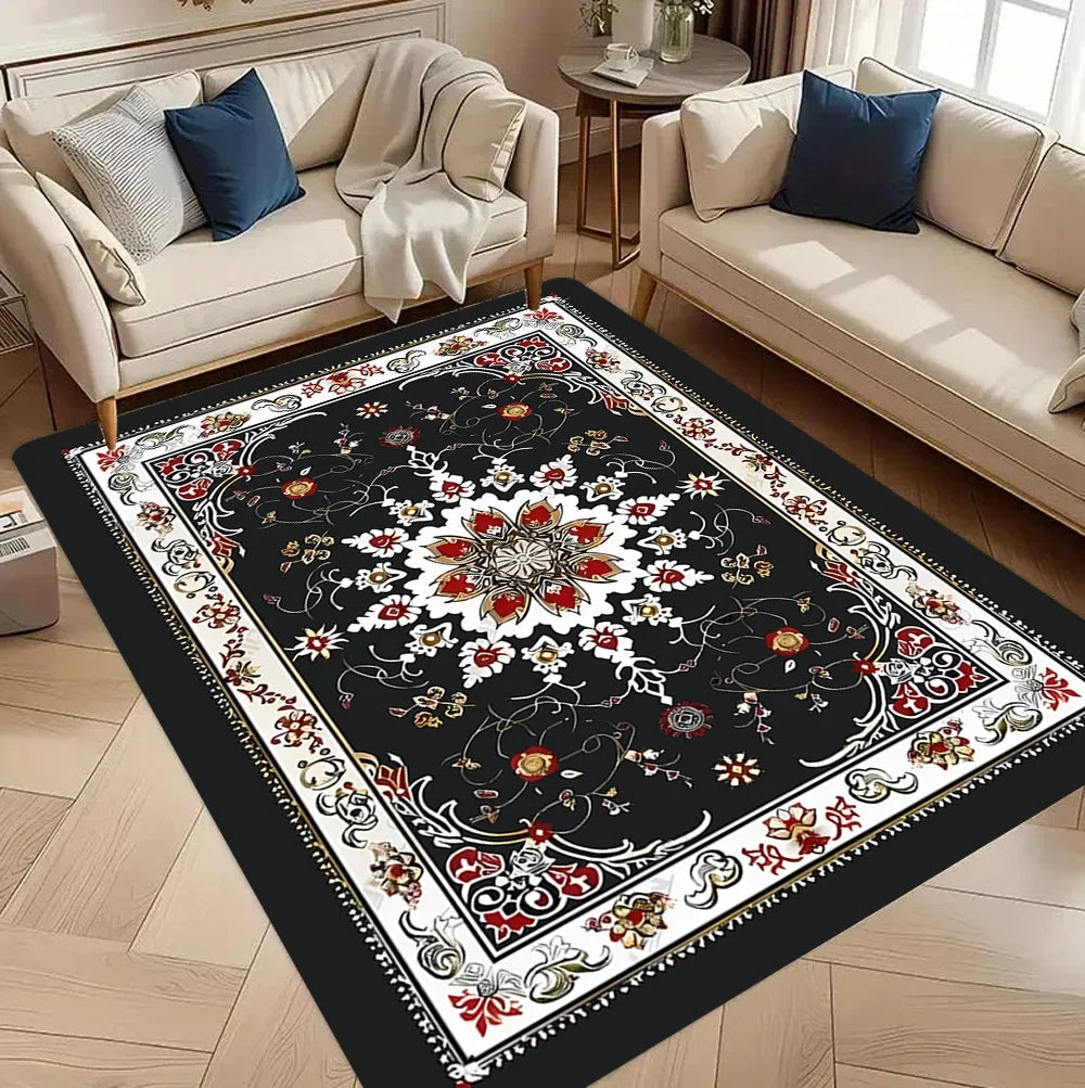 Persian Luxury Carpet: Living Room, Bedroom, Lounge Large Rug, Non-slip