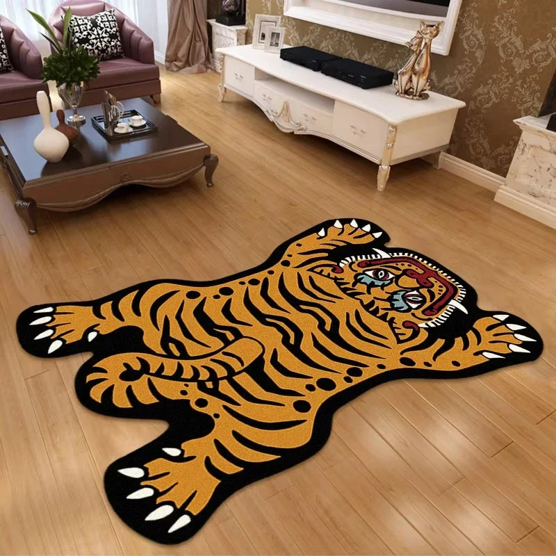 VIKAMA Cartoon Tiger Carpet - Durable and Easy to Clean Home Decor