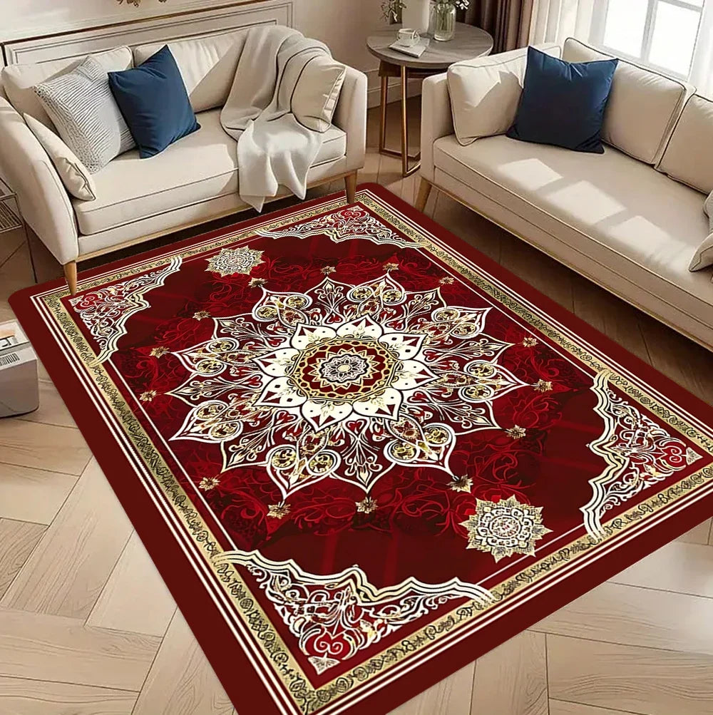 Persian Luxury Carpet: Living Room, Bedroom, Lounge Large Rug, Non-slip
