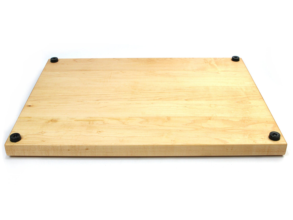 1.25” Thick Extra Large Butcher Block Cutting Board With Rubber Feet.