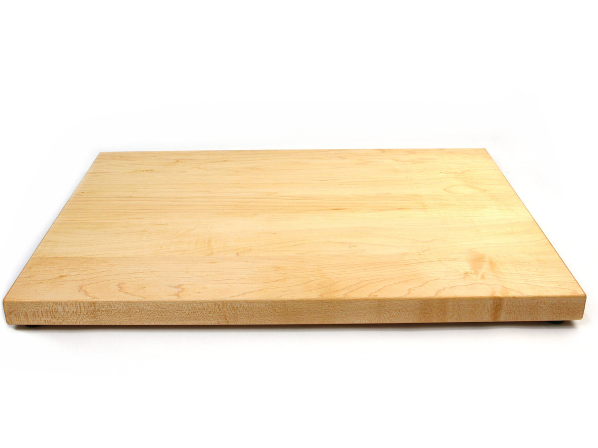 1.25” Thick Extra Large Butcher Block Cutting Board With Rubber Feet.