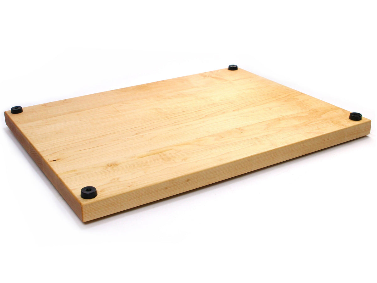 1.25” Thick Extra Large Butcher Block Cutting Board With Rubber Feet.