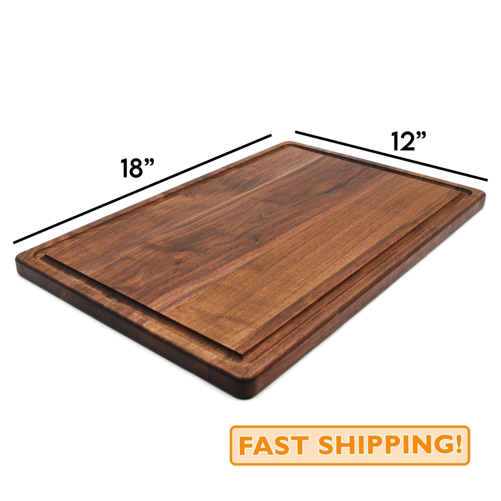 Large Wood Cutting Board With Juice Groove 18x12 Inches