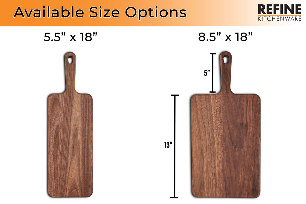 Walnut Cutting Board and/or Charcuterie Board With Handle, 100% Handmade in the USA