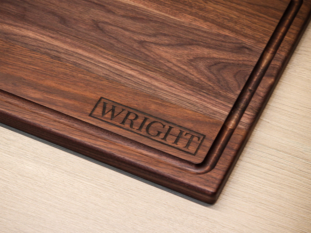 Large Wood Cutting Board With Juice Groove 18x12 Inches