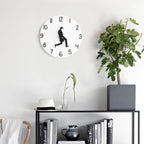 Wall Clock Silly Walk Wall Clock Comedy Creative Artwork Sweep Seconds Silent Funny Modern Silent Wall Watch Clock for Living Room Decor  Comedian Home Decor Novelty Wall Watch Funny Walking Silent Mute Clock