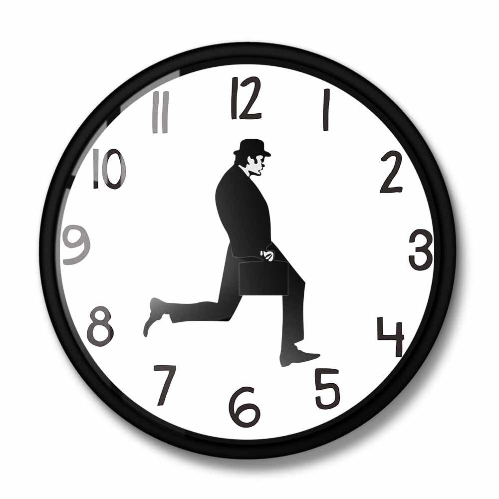 Wall Clock Silly Walk Wall Clock Comedy Creative Artwork Sweep Seconds Silent Funny Modern Silent Wall Watch Clock for Living Room Decor  Comedian Home Decor Novelty Wall Watch Funny Walking Silent Mute Clock